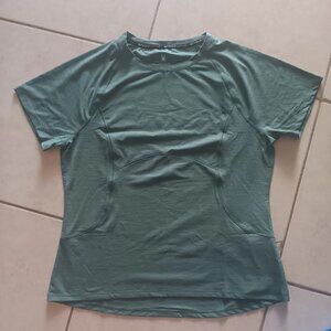 Spyder Active - Women's UPF 50+ Ribbed Short Sleeve T-Shirt color green NEW